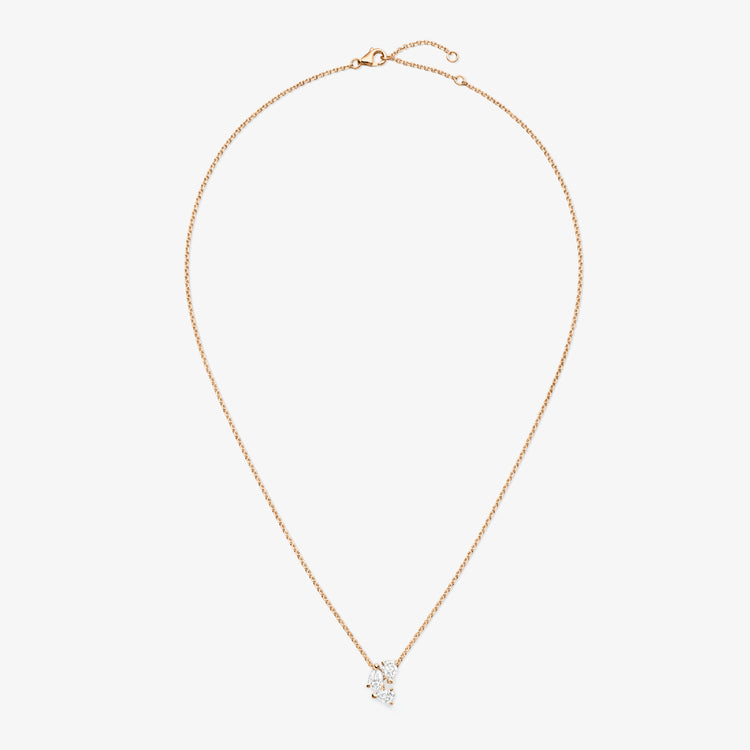 Serti sur Vide pendant set with 3 diamonds
