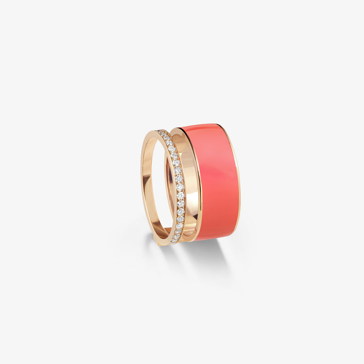 Berbere Chromatic Coral lacquer ring