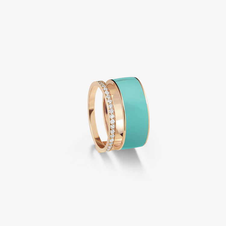 Berbere Chromatic Aqua Blue lacquer ring