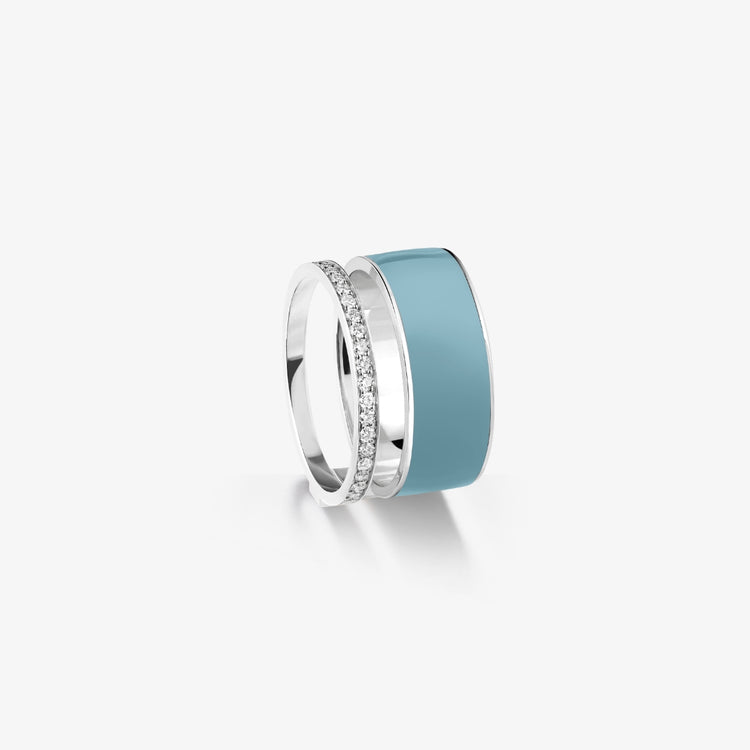 Bague Berbere Chromatic Vendôme edition laque Bleue