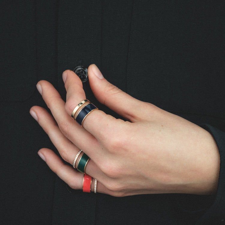 Bague Berbere Chromatic laque Navy
