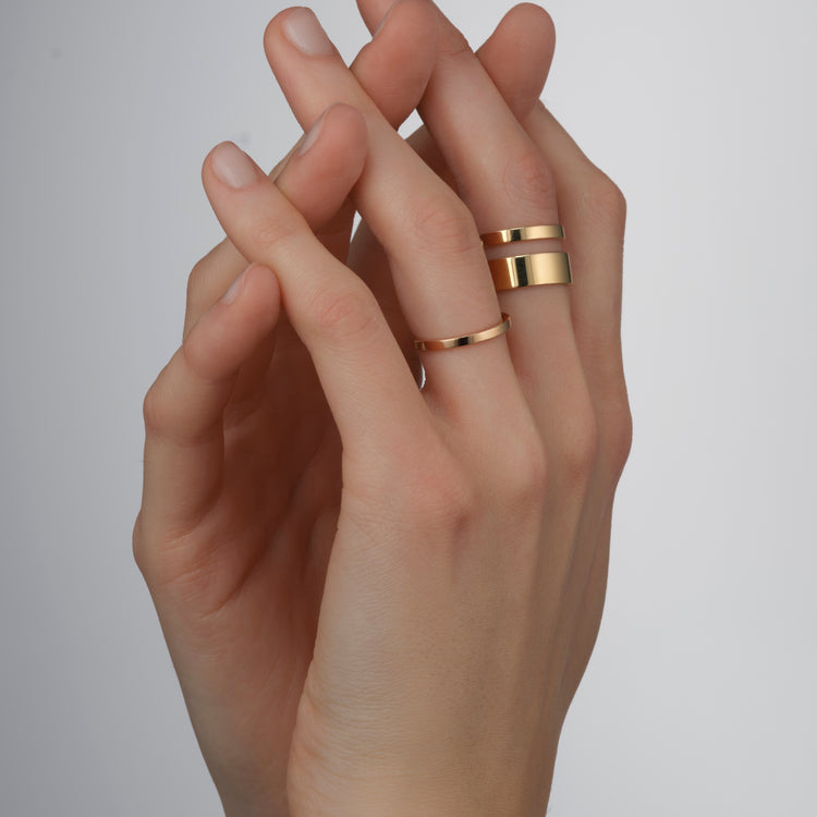 Bague Berbere 2 rangs en or rose