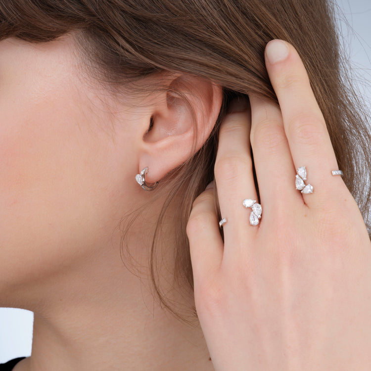 Bague Serti sur Vide sertie de 3 diamants