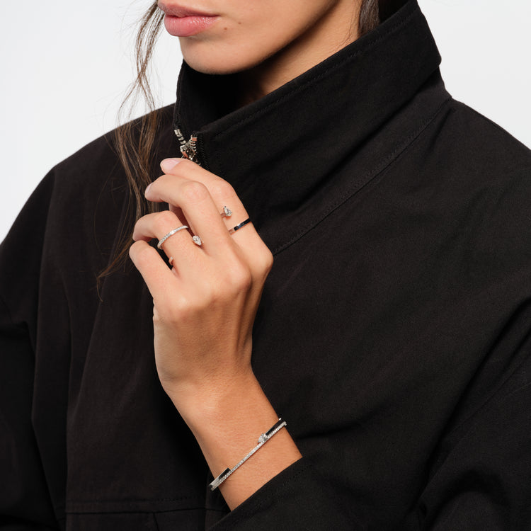 Serti sur Vide bracelet set with 1 diamond