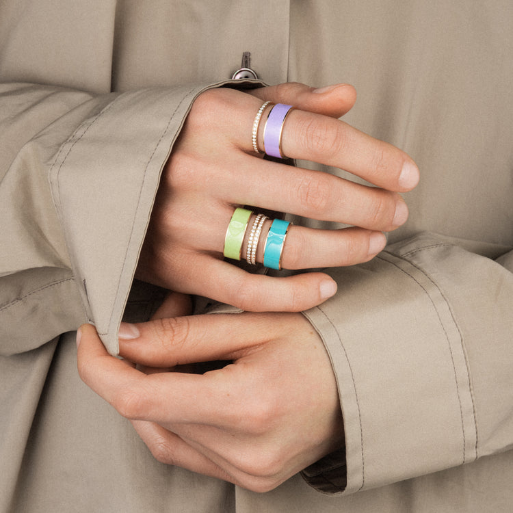 Berbere Chromatic Aqua Blue lacquer ring
