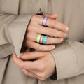 Berbere Chromatic Aqua Blue lacquer ring