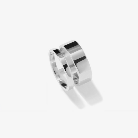 Bague Berbere 2 rangs en or blanc