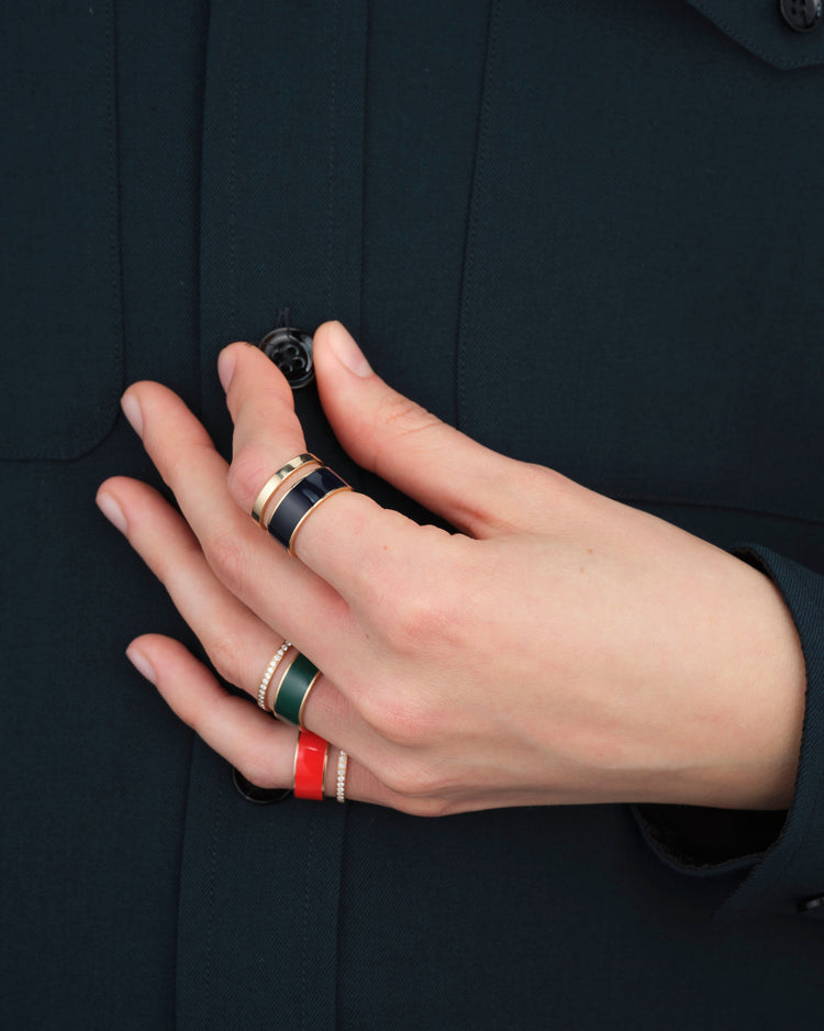 Berbere Chromatic Nile Green lacquer ring