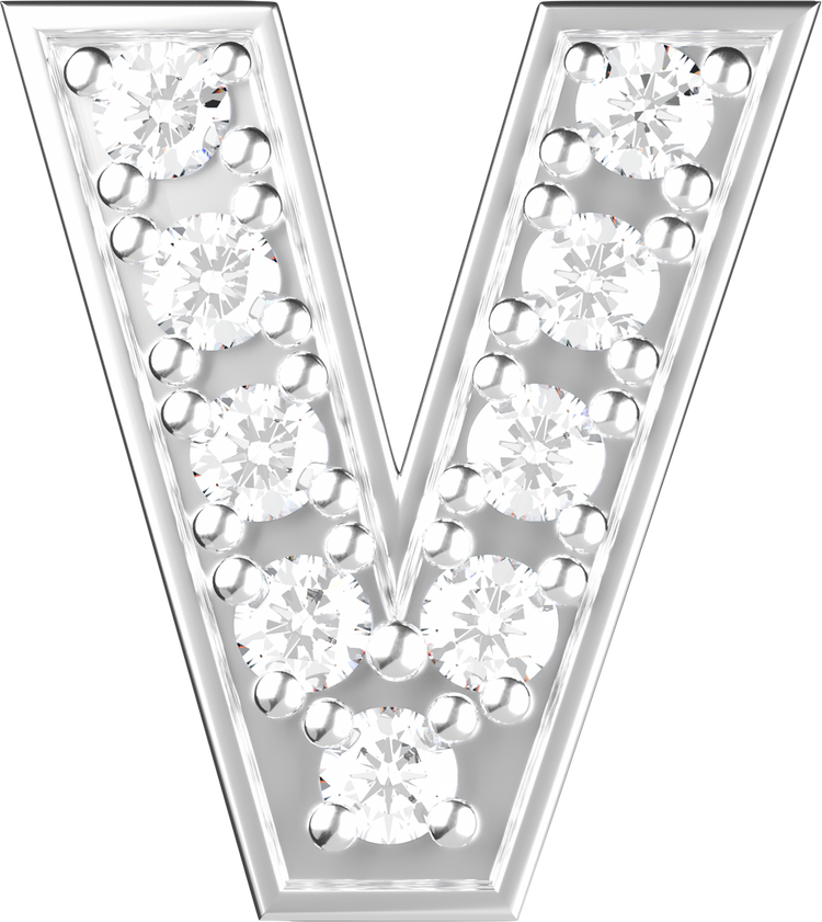 Letters White Gold Perso