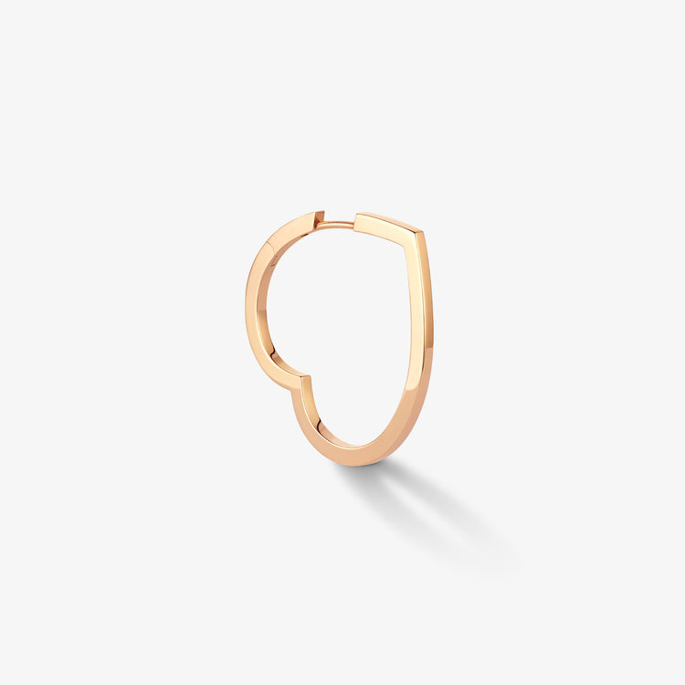 Heart hoop earringin 18-carat pink gold