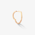 Antifer Heart large hoop earring in pink gold