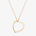 Antifer Heart long pendant in pink gold