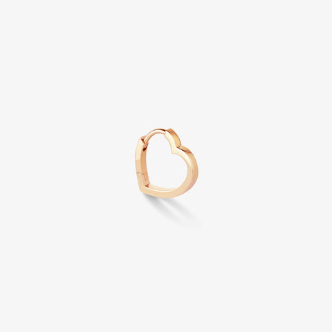 Antifer Heart small hoop earring in pink gold