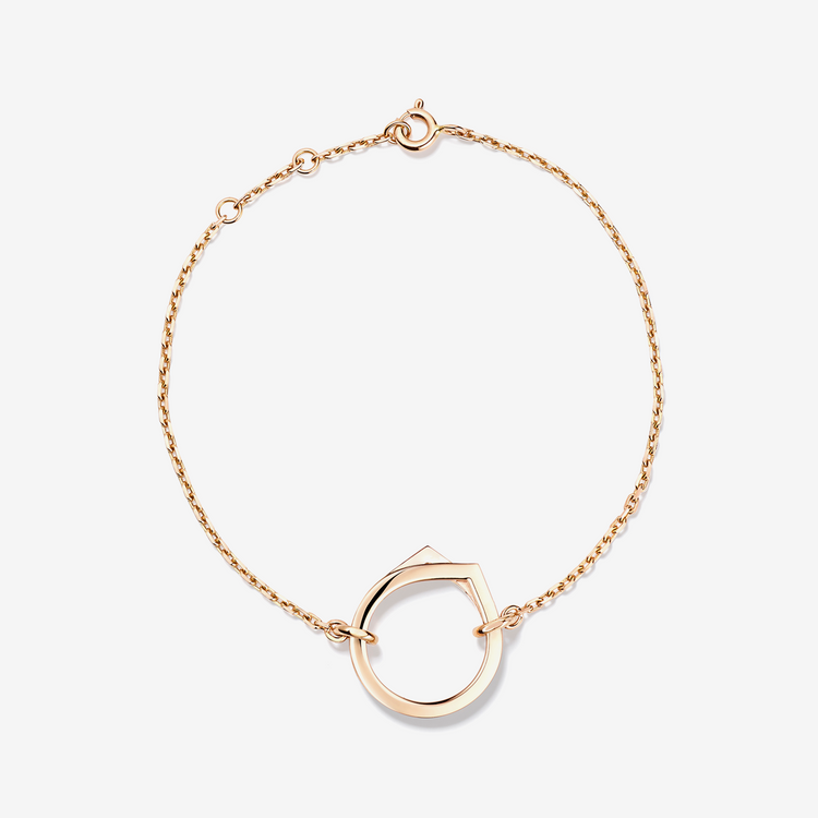 Chain bracelet in pink gold 18 carats