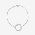 Antifer chain bracelet in white gold paved with diamonds