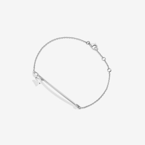 Bracelet Serti sur vide en or blanc