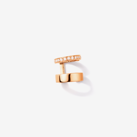 Berbere earcuff 2 rows in pink gold