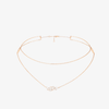 Serti sur Vide necklace set with 4 diamonds