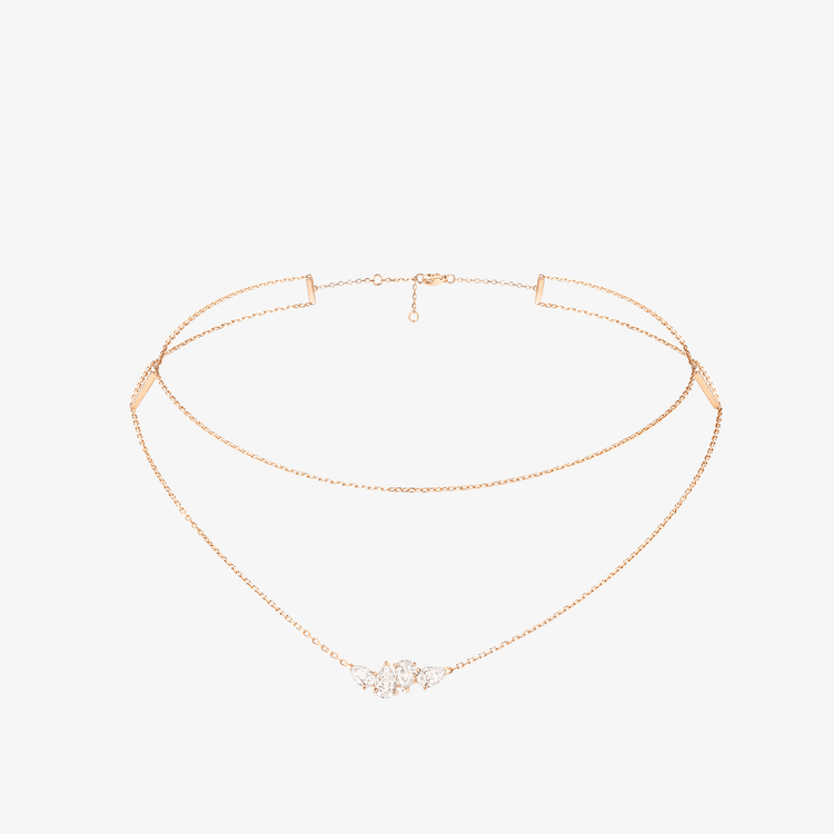 Collier Serti sur Vide serti de 4 diamants