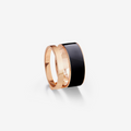 Berbere Chromatic navy blue ring in pink gold