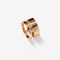 Berbere 2 rows ring in pink gold