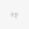 Serti sur Vide earring set with 3 diamonds